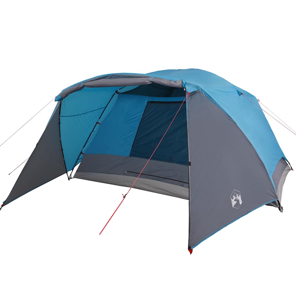 vidaXL Cort de camping cu verandă 4 persoane, albastru, impermeabil vidaXL Cort de camping cu verandă 4 persoane, albastru, impermeabil