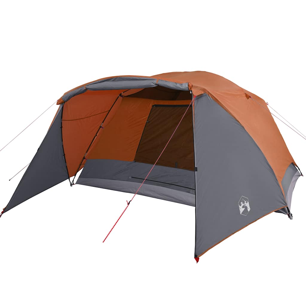 vidaXL Cort de camping cu verandă 4 persoane, portocaliu, impermeabil vidaXL Cort de camping cu verandă 4 persoane, portocaliu, impermeabil