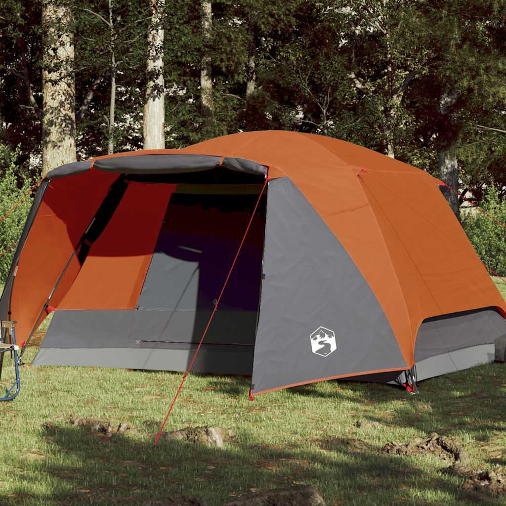 vidaXL Cort de camping cu verandă 4 persoane, portocaliu, impermeabil vidaXL Cort de camping cu verandă 4 persoane, portocaliu, impermeabil
