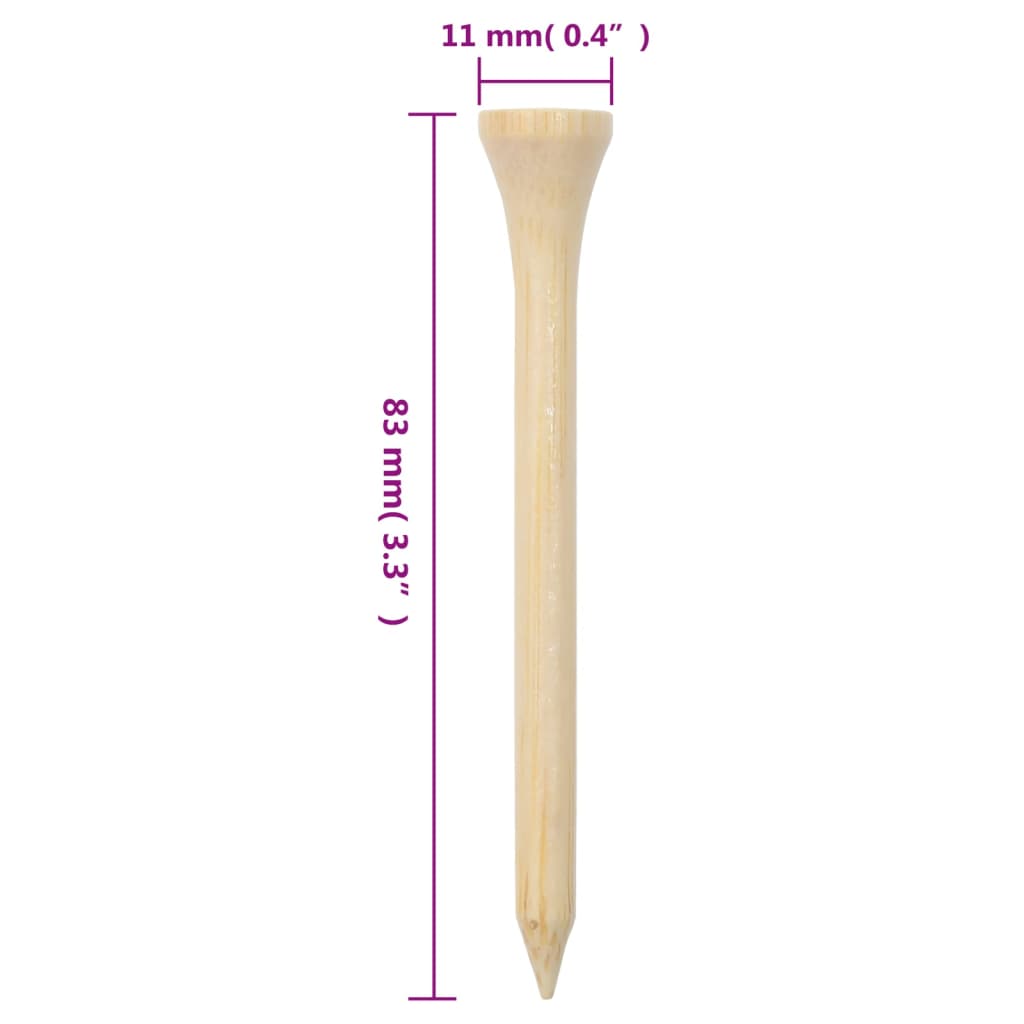 vidaXL Teuri de golf, 1000 buc., 83 mm, bambus vidaXL Teuri de golf, 1000 buc., 83 mm, bambus