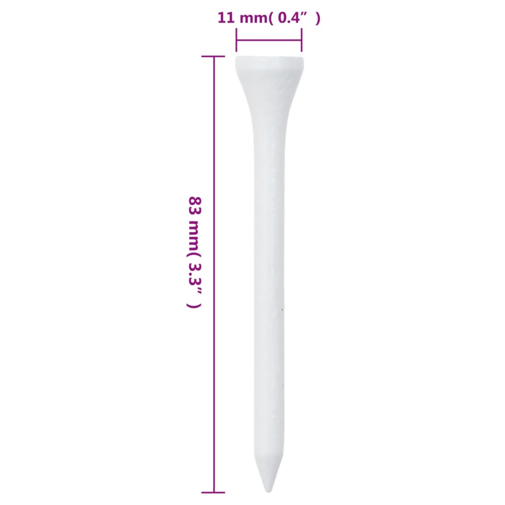 vidaXL Teuri de golf, 1000 buc., alb, 83 mm, bambus vidaXL Teuri de golf, 1000 buc., alb, 83 mm, bambus