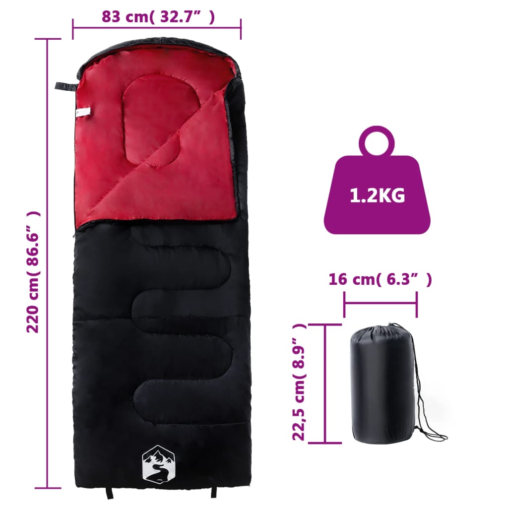 vidaXL Sac de dormit pentru adulți de camping, 3-4 anotimpuri vidaXL Sac de dormit pentru adulți de camping, 3-4 anotimpuri