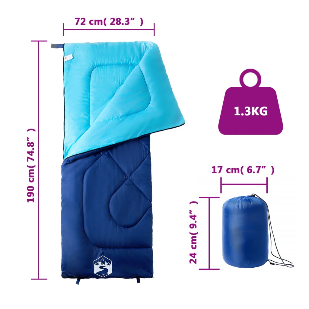 vidaXL Sac de dormit pentru adulți de camping, 3 anotimpuri vidaXL Sac de dormit pentru adulți de camping, 3 anotimpuri