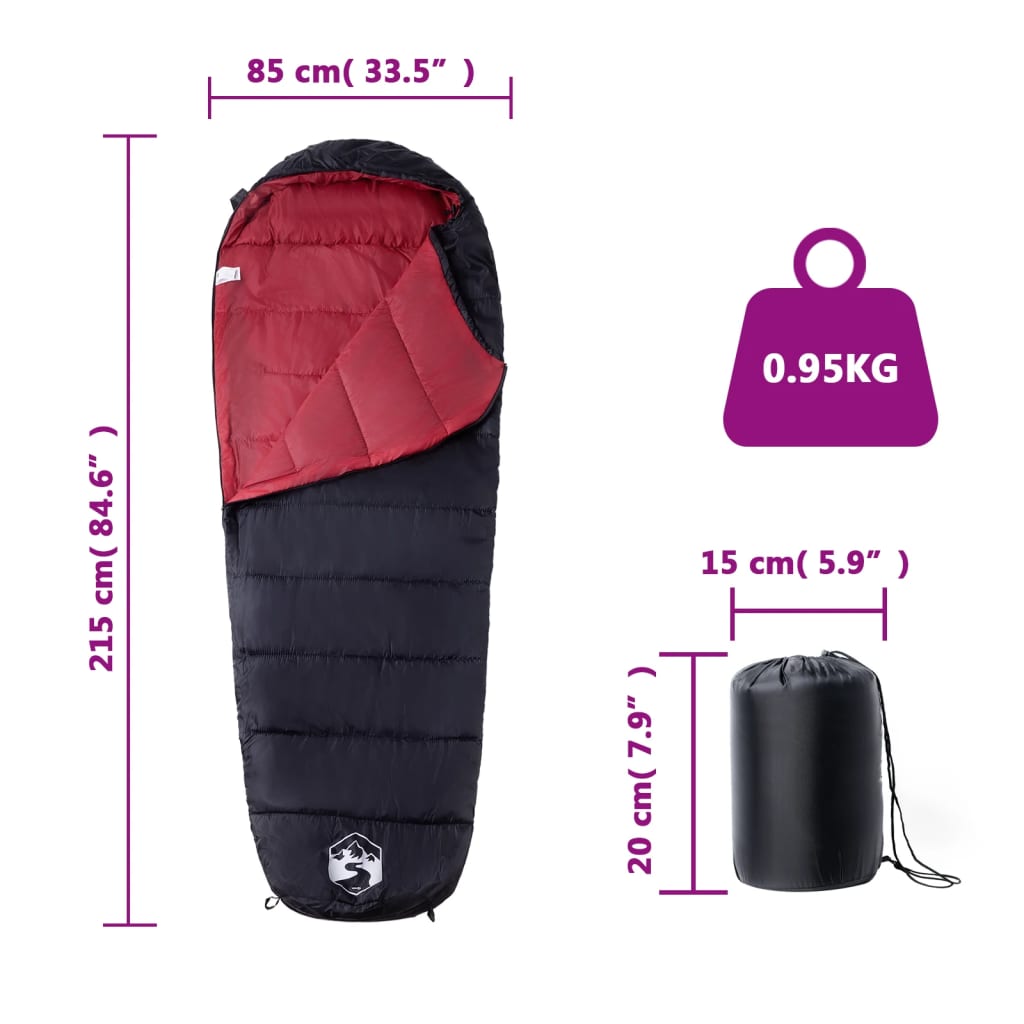 vidaXL Sac de dormit tip mumie pentru adulți de camping, 3 anotimpuri vidaXL Sac de dormit tip mumie pentru adulți de camping, 3 anotimpuri