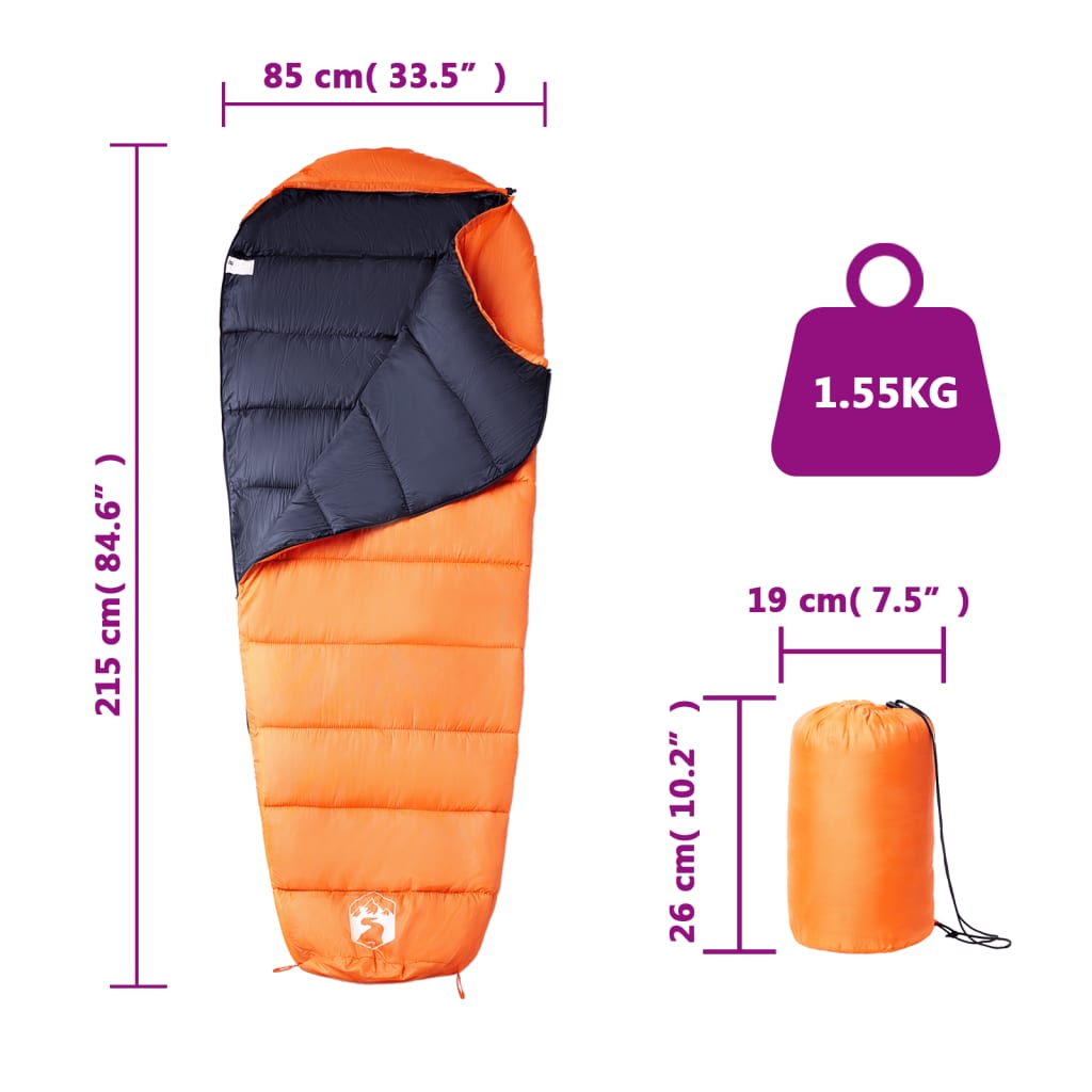 vidaXL Sac de dormit tip mumie pentru adulți de camping, 3 anotimpuri vidaXL Sac de dormit tip mumie pentru adulți de camping, 3 anotimpuri