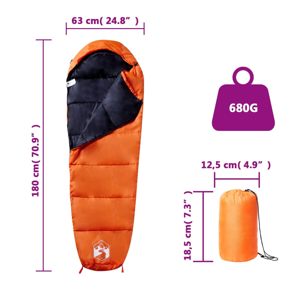 vidaXL Sac de dormit tip mumie pentru adulți de camping, 3 anotimpuri vidaXL Sac de dormit tip mumie pentru adulți de camping, 3 anotimpuri