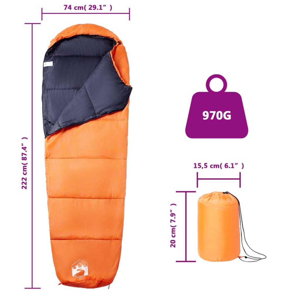 vidaXL Sac de dormit tip mumie pentru adulți de camping, 3 anotimpuri vidaXL Sac de dormit tip mumie pentru adulți de camping, 3 anotimpuri