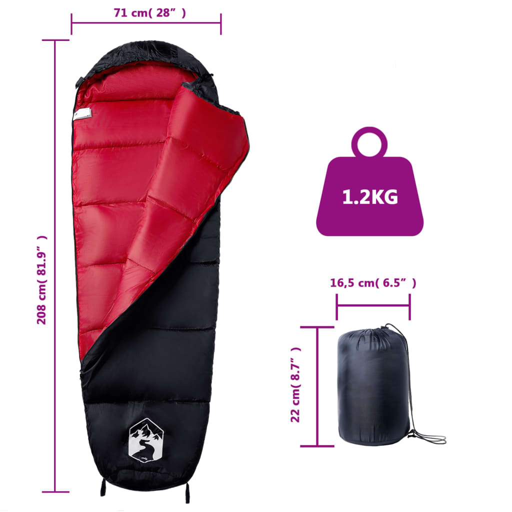 vidaXL Sac de dormit tip mumie pentru adulți de camping, 3 anotimpuri vidaXL Sac de dormit tip mumie pentru adulți de camping, 3 anotimpuri