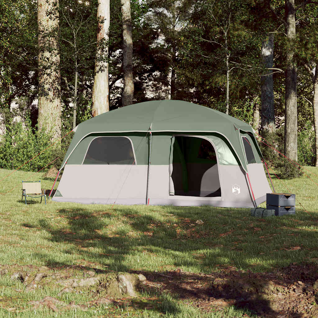vidaXL Cort de familie pentru 8 persoane, verde, impermeabil vidaXL Cort de familie pentru 8 persoane, verde, impermeabil