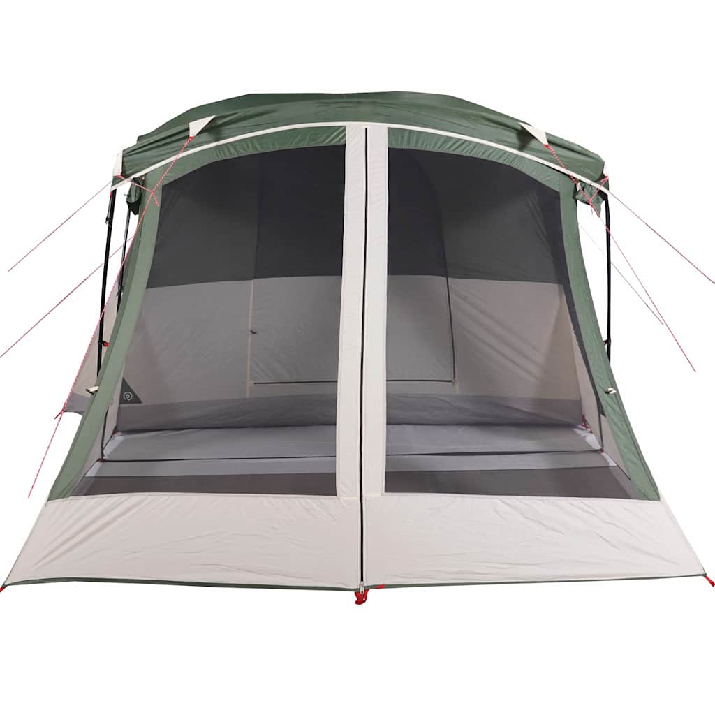 vidaXL Cort de camping cu verandă 4 persoane, verde, impermeabil