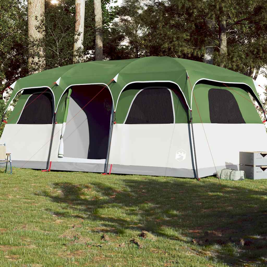 vidaXL Cort de familie pentru 10 persoane, verde, impermeabil vidaXL Cort de familie pentru 10 persoane, verde, impermeabil