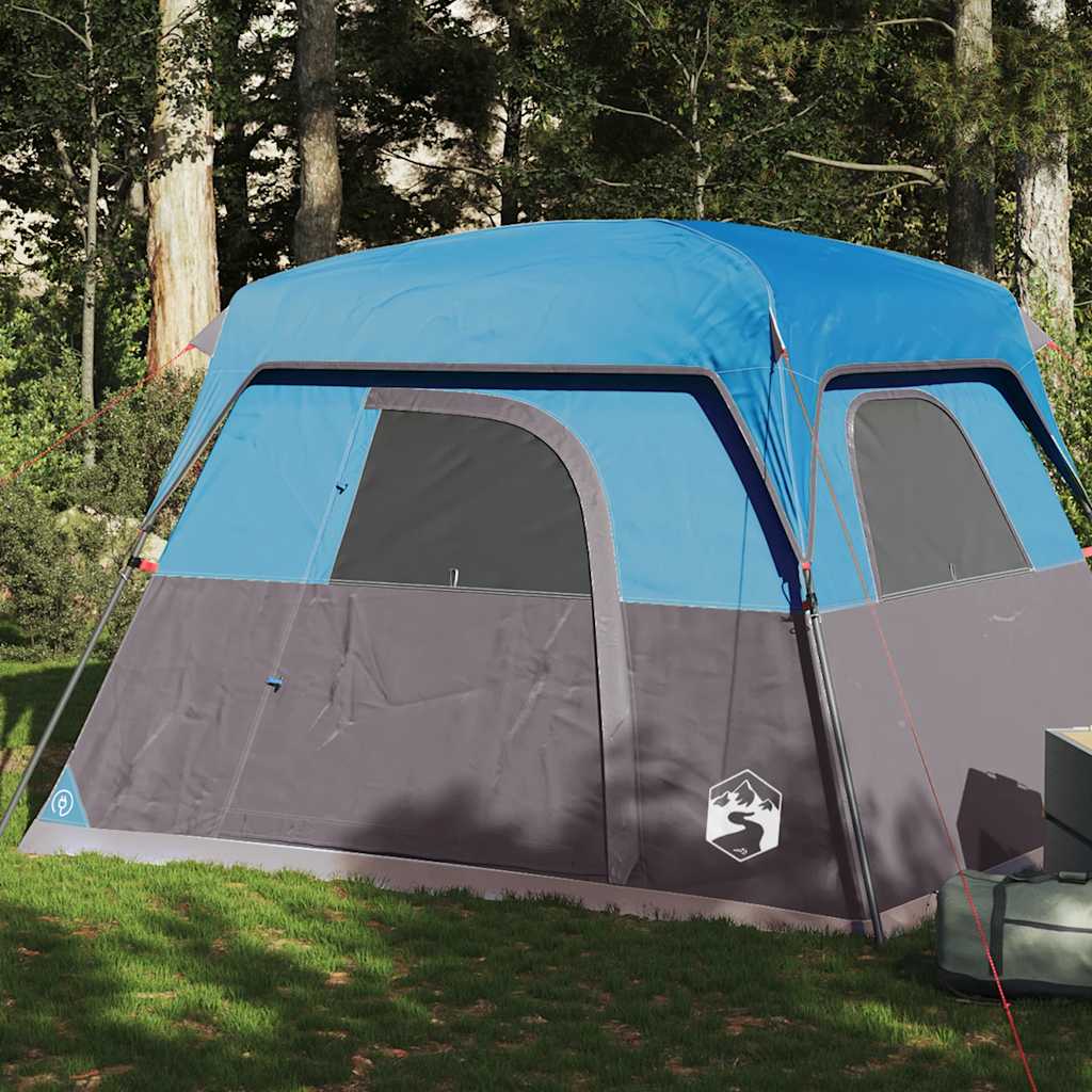 vidaXL Cabină cort de camping, 4 persoane, albastru, impermeabil vidaXL Cabină cort de camping, 4 persoane, albastru, impermeabil