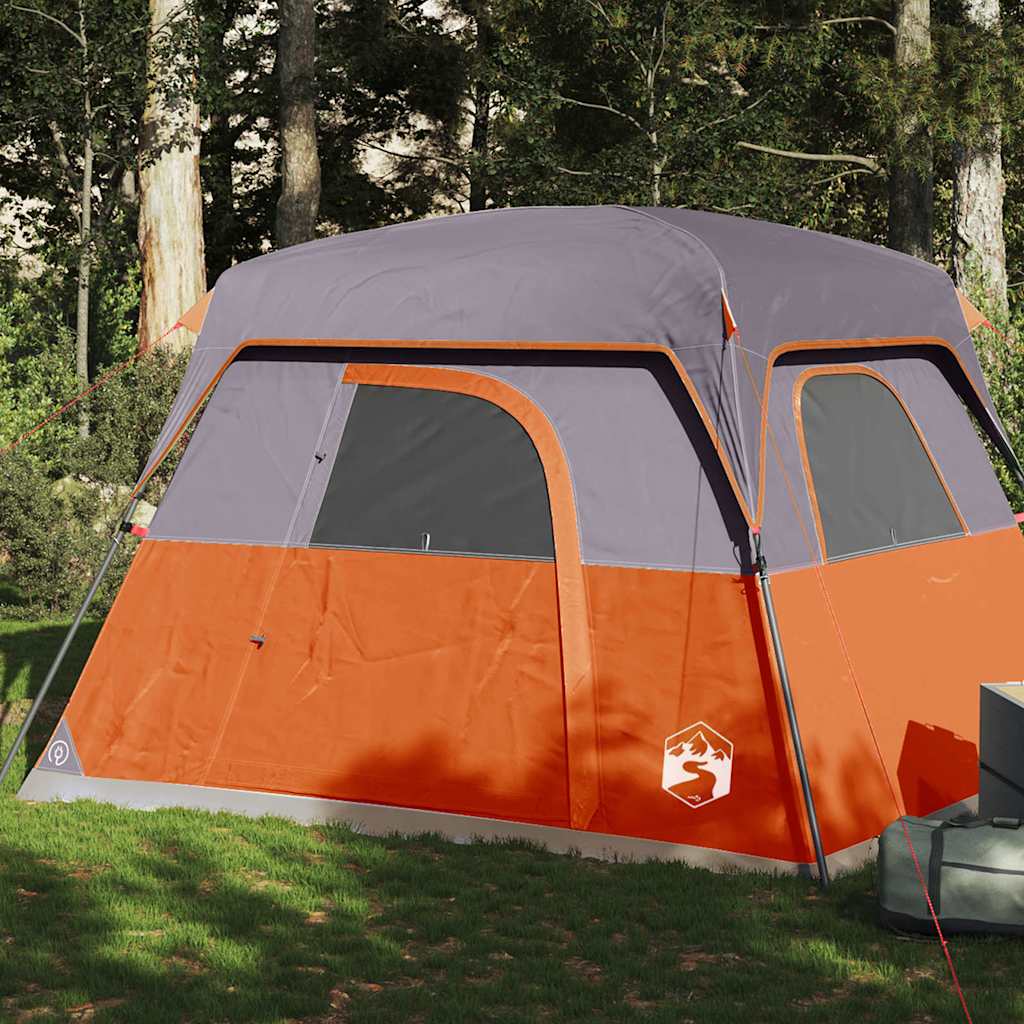 vidaXL Cabină cort de camping, 4 persoane, portocaliu, impermeabil vidaXL Cabină cort de camping, 4 persoane, portocaliu, impermeabil