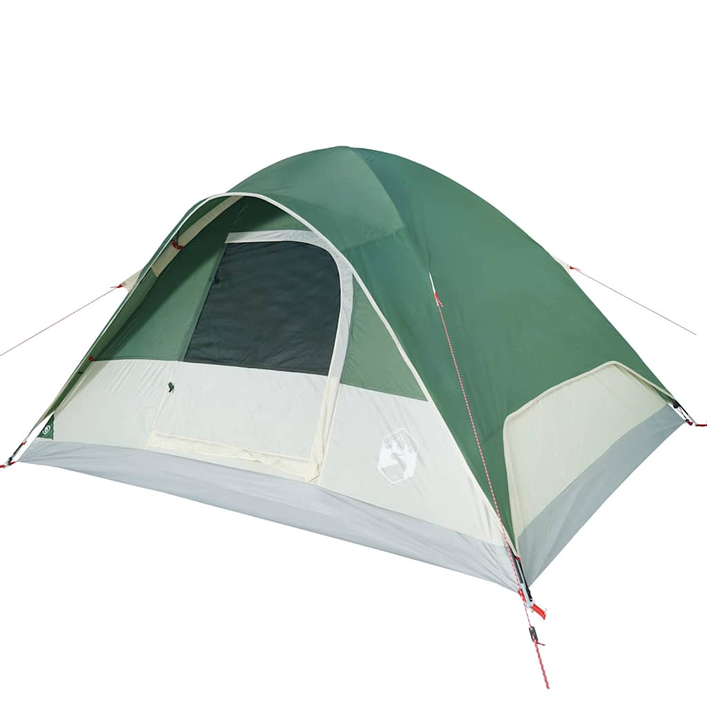 vidaXL Cort de camping cupolă pentru 6 persoane, verde, impermeabil