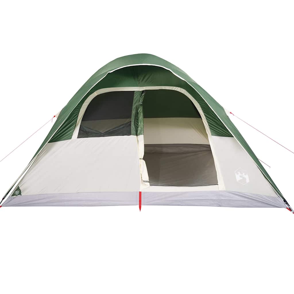 vidaXL Cort de camping cupolă pentru 6 persoane, verde, impermeabil