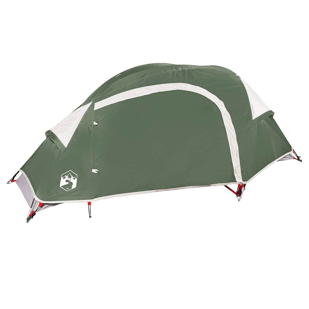 vidaXL Cort de camping cupolă pentru 1 persoană, verde, impermeabil