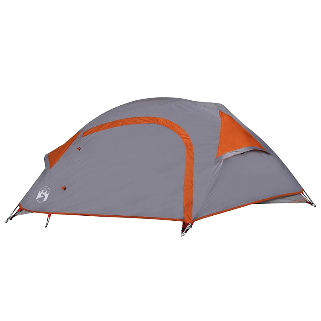 vidaXL Cort de camping pentru 1 persoană, portocaliu, impermeabil