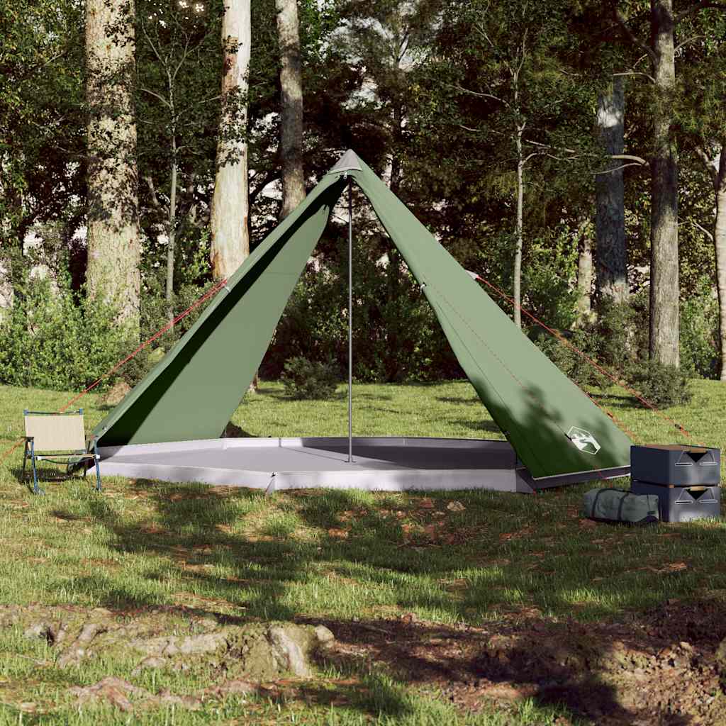 vidaXL Cort de familie Tipi pentru 8 persoane, verde, impermeabil vidaXL Cort de familie Tipi pentru 8 persoane, verde, impermeabil