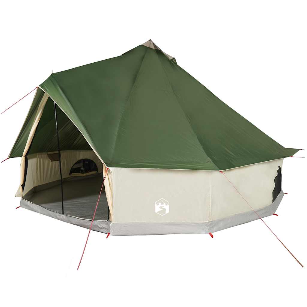 vidaXL Cort de familie Tipi pentru 8 persoane, verde, impermeabil vidaXL Cort de familie Tipi pentru 8 persoane, verde, impermeabil