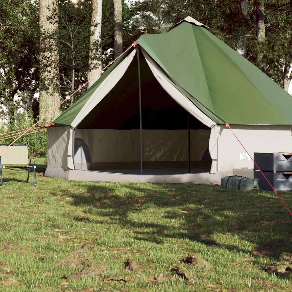 vidaXL Cort de familie Tipi pentru 8 persoane, verde, impermeabil vidaXL Cort de familie Tipi pentru 8 persoane, verde, impermeabil