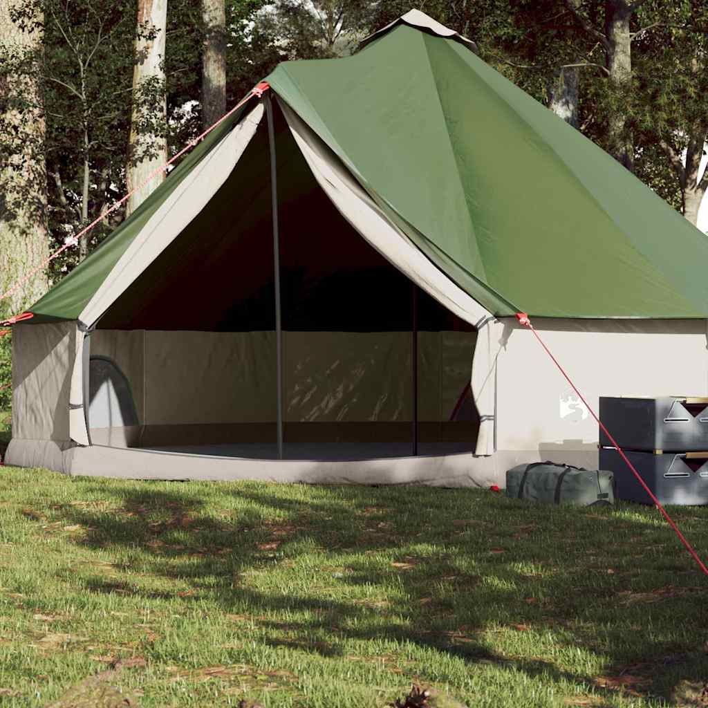 vidaXL Cort de familie Tipi pentru 8 persoane, verde, impermeabil vidaXL Cort de familie Tipi pentru 8 persoane, verde, impermeabil