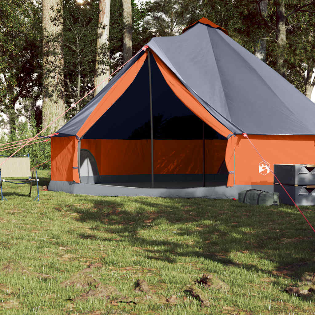 vidaXL Cort de familie Tipi pentru 8 persoane gri impermeabil vidaXL Cort de familie Tipi pentru 8 persoane gri impermeabil