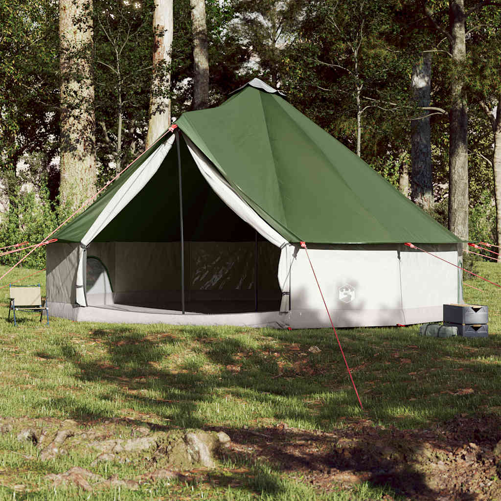 vidaXL Cort de familie Tipi pentru 12 persoane, verde, impermeabil vidaXL Cort de familie Tipi pentru 12 persoane, verde, impermeabil