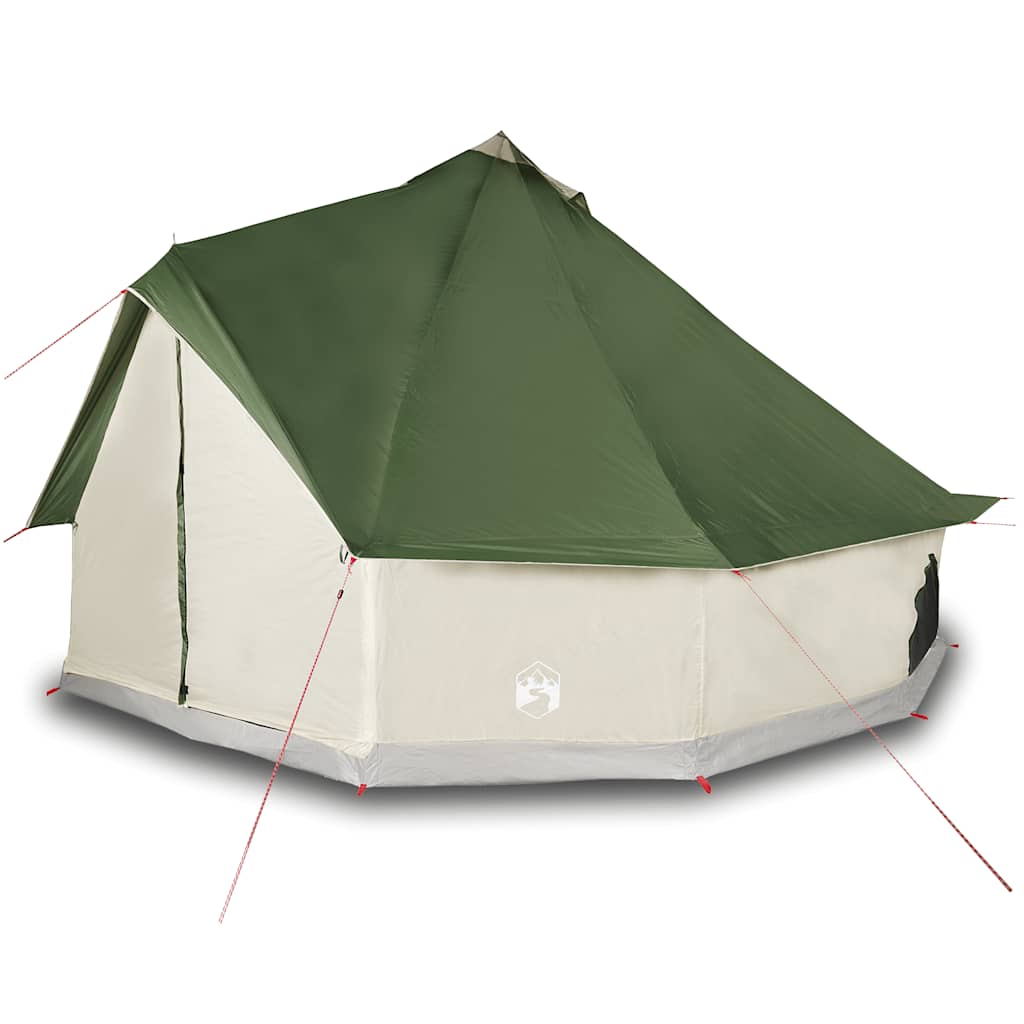 vidaXL Cort de familie Tipi pentru 12 persoane, verde, impermeabil vidaXL Cort de familie Tipi pentru 12 persoane, verde, impermeabil