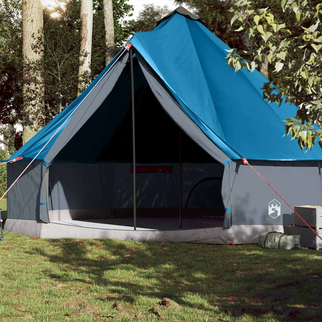 vidaXL Cort de familie Tipi pentru 10 persoane, albastru, impermeabil vidaXL Cort de familie Tipi pentru 10 persoane, albastru, impermeabil