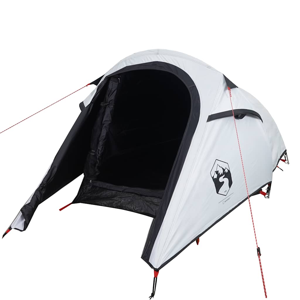 vidaXL Cort camping tunel 3 persoane, alb, țesătură opacă, impermeabil vidaXL Cort camping tunel 3 persoane, alb, țesătură opacă, impermeabil