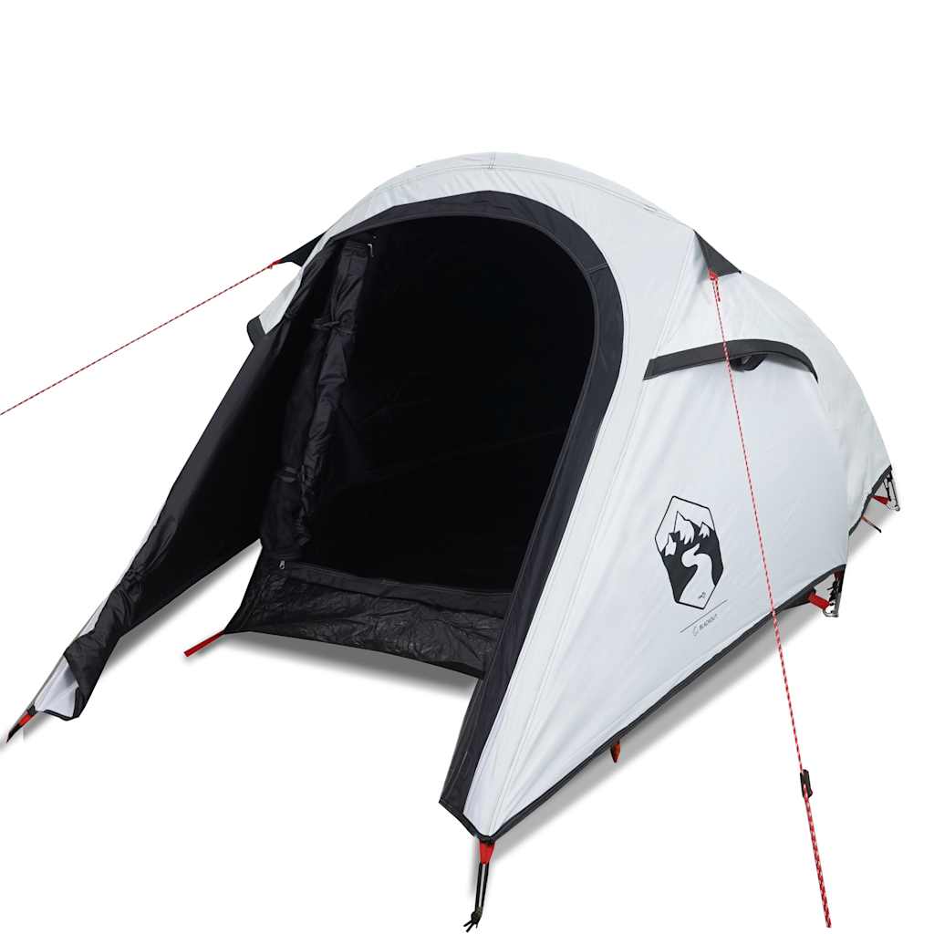 vidaXL Cort camping tunel 3 persoane, alb, țesătură opacă, impermeabil vidaXL Cort camping tunel 3 persoane, alb, țesătură opacă, impermeabil