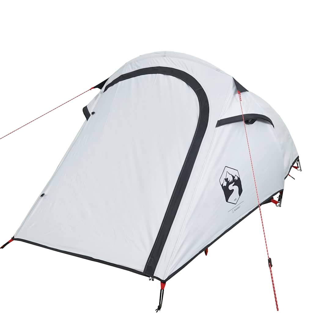 vidaXL Cort camping tunel 3 persoane, alb, țesătură opacă, impermeabil vidaXL Cort camping tunel 3 persoane, alb, țesătură opacă, impermeabil