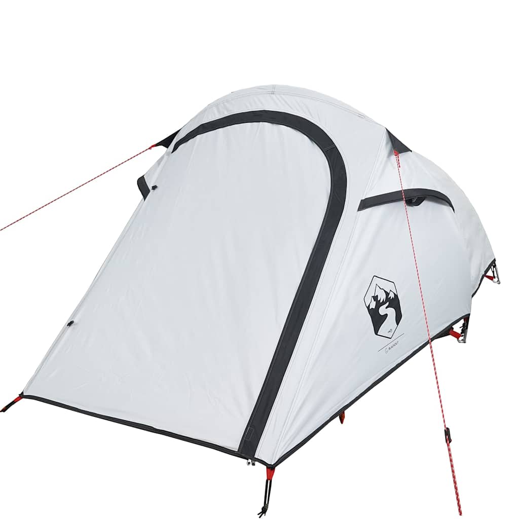 vidaXL Cort camping tunel 2 persoane, alb, țesătură opacă, impermeabil vidaXL Cort camping tunel 2 persoane, alb, țesătură opacă, impermeabil