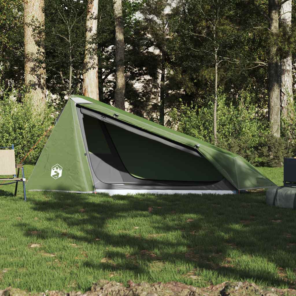 vidaXL Cort de camping tunel pentru 1 persoană, verde, impermeabil vidaXL Cort de camping tunel pentru 1 persoană, verde, impermeabil
