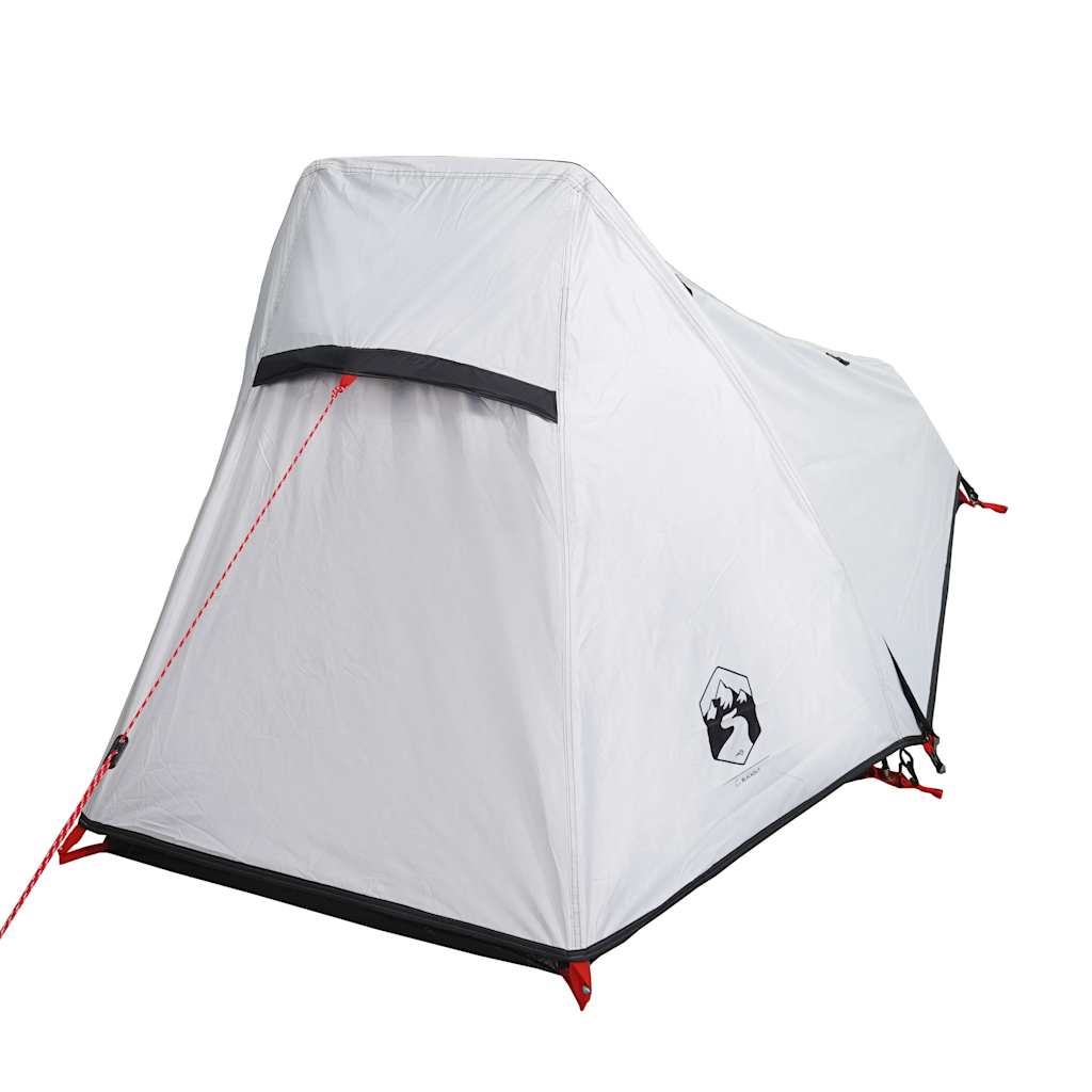 vidaXL Cort camping tunel 1 persoană, alb, țesătură opacă, impermeabil vidaXL Cort camping tunel 1 persoană, alb, țesătură opacă, impermeabil