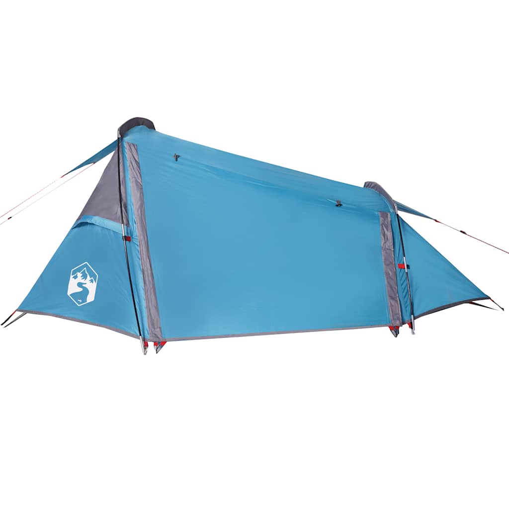 vidaXL Cort de camping tunel pentru 2 persoane, albastru, impermeabil vidaXL Cort de camping tunel pentru 2 persoane, albastru, impermeabil