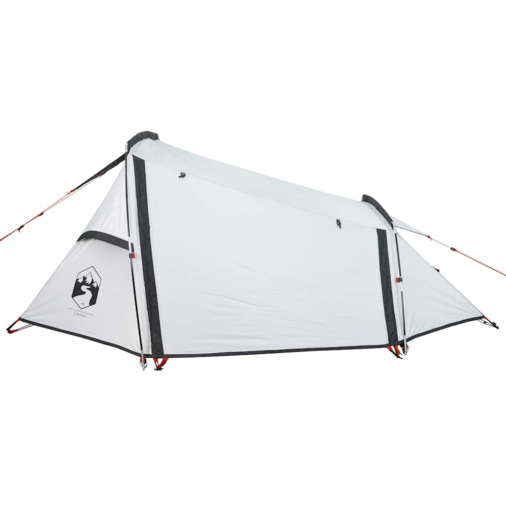 vidaXL Cort camping tunel 2 persoane, alb, țesătură opacă, impermeabil vidaXL Cort camping tunel 2 persoane, alb, țesătură opacă, impermeabil