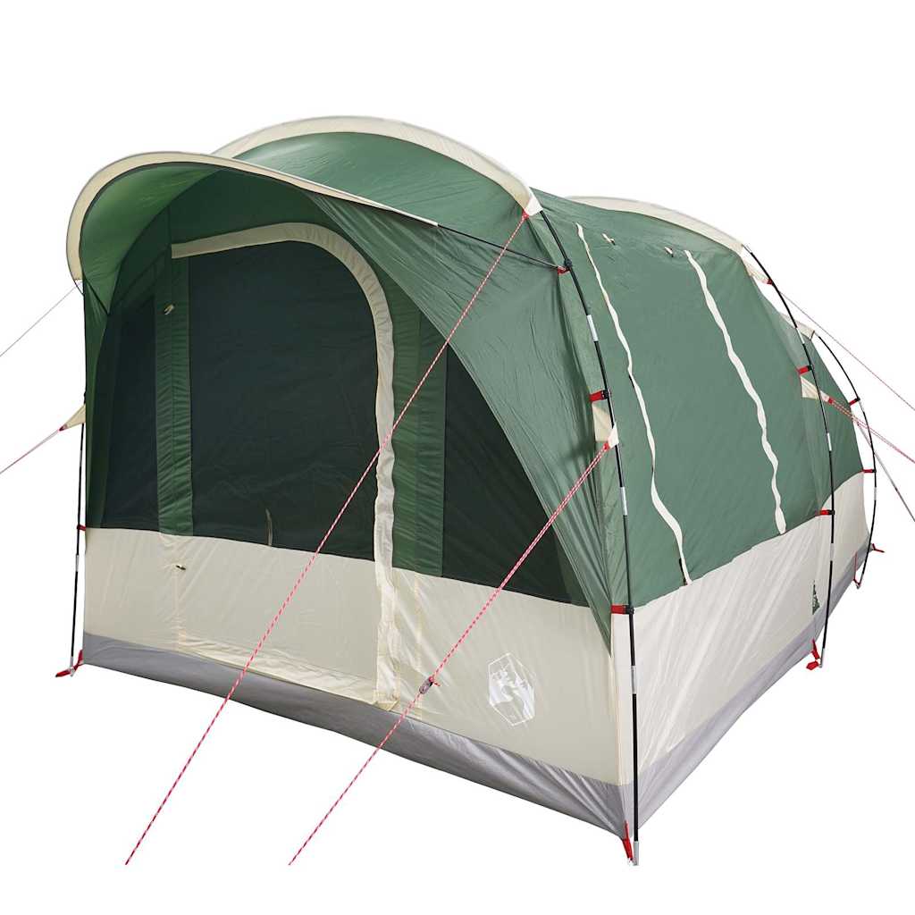 vidaXL Cort de camping pentru 3 persoane, verde, impermeabil