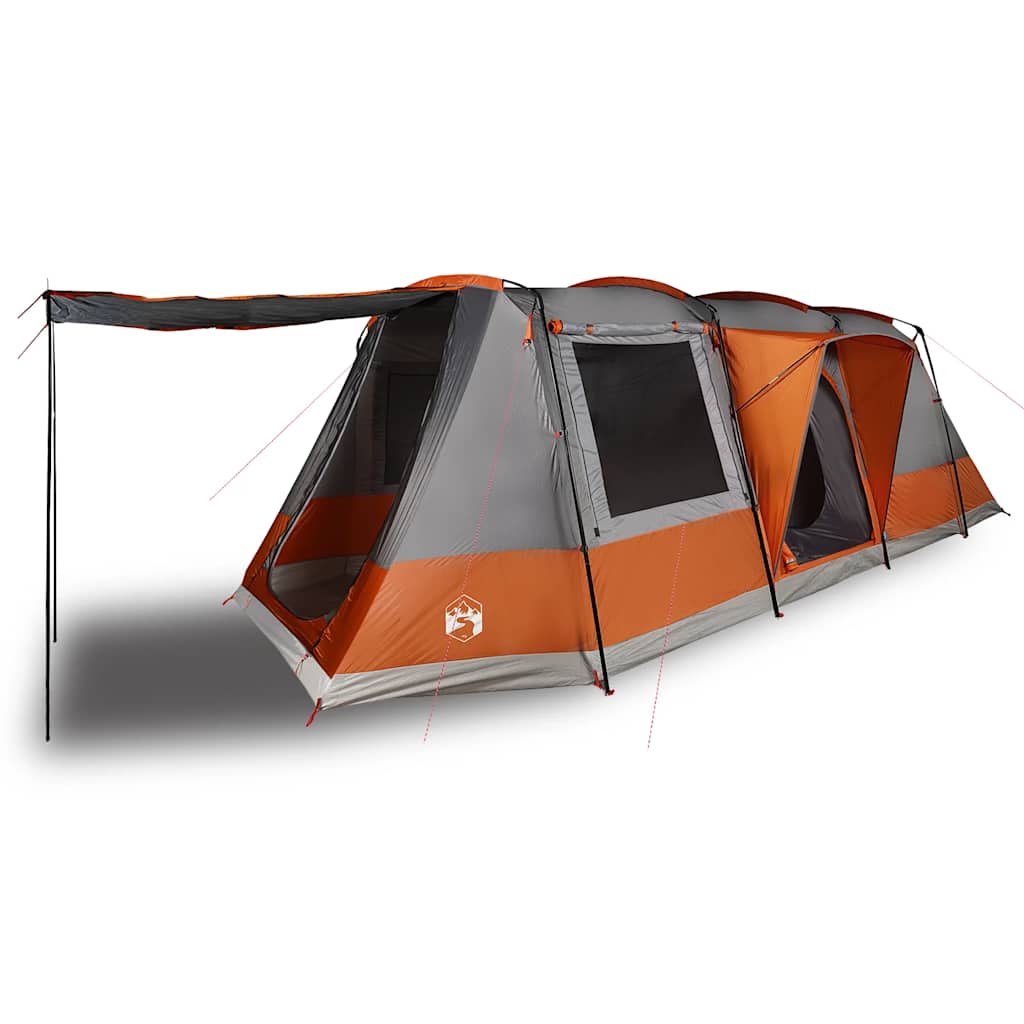 vidaXL Cort de camping tunel 4 persoane, gri/portocaliu, impermeabil vidaXL Cort de camping tunel 4 persoane, gri/portocaliu, impermeabil