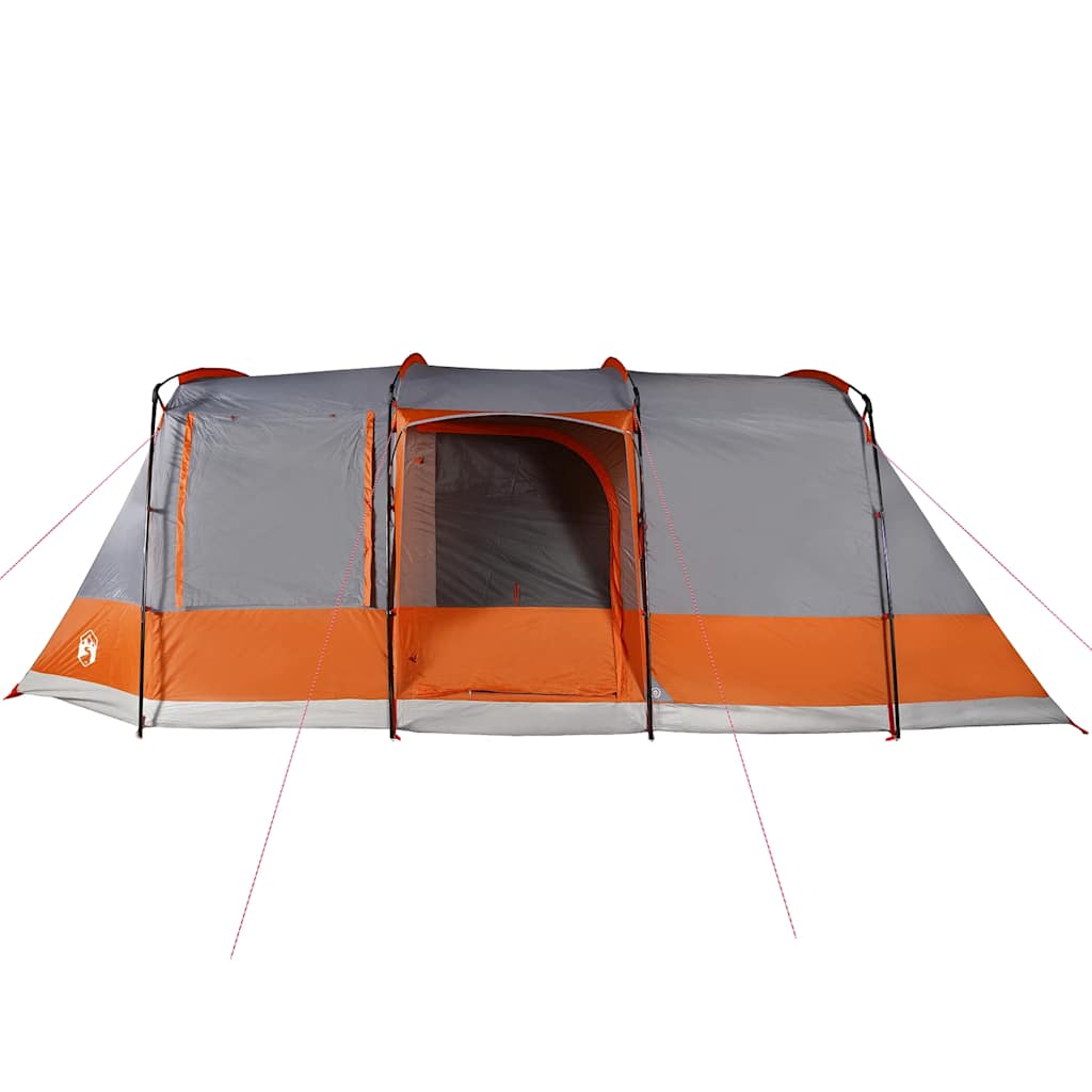 vidaXL Cort de camping tunel 4 persoane, gri/portocaliu, impermeabil vidaXL Cort de camping tunel 4 persoane, gri/portocaliu, impermeabil