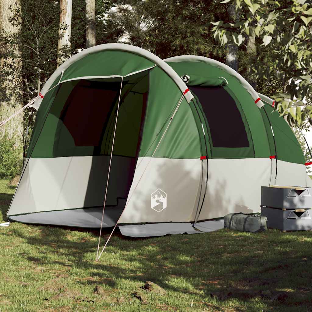 vidaXL Cort de camping tunel pentru 4 persoane, verde, impermeabil vidaXL Cort de camping tunel pentru 4 persoane, verde, impermeabil