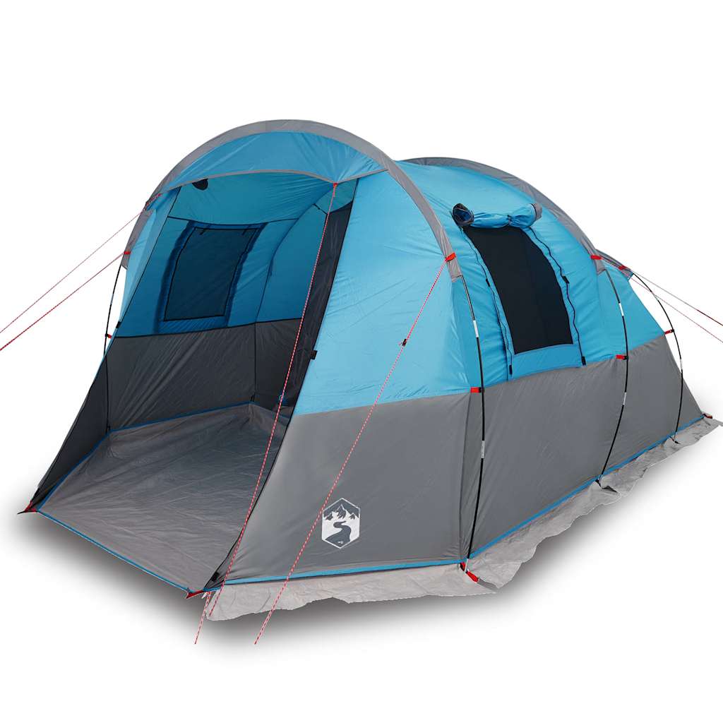 vidaXL Cort de camping tunel pentru 4 persoane, albastru, impermeabil vidaXL Cort de camping tunel pentru 4 persoane, albastru, impermeabil
