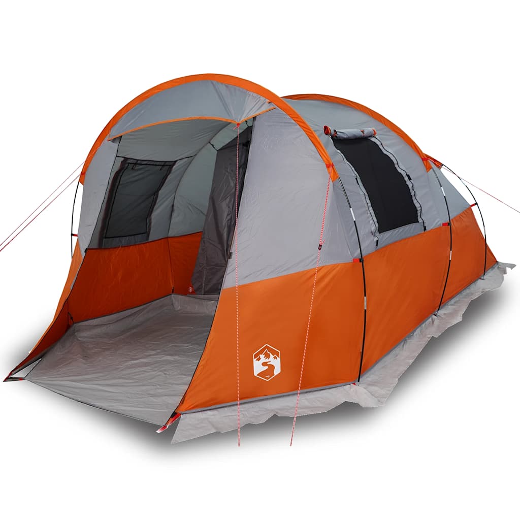 vidaXL Cort de camping tunel 4 persoane, gri/portocaliu, impermeabil vidaXL Cort de camping tunel 4 persoane, gri/portocaliu, impermeabil