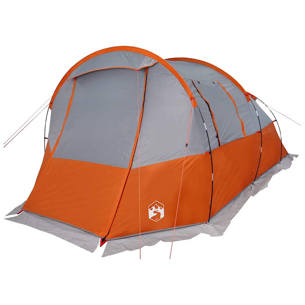 vidaXL Cort de camping tunel 4 persoane, gri/portocaliu, impermeabil vidaXL Cort de camping tunel 4 persoane, gri/portocaliu, impermeabil