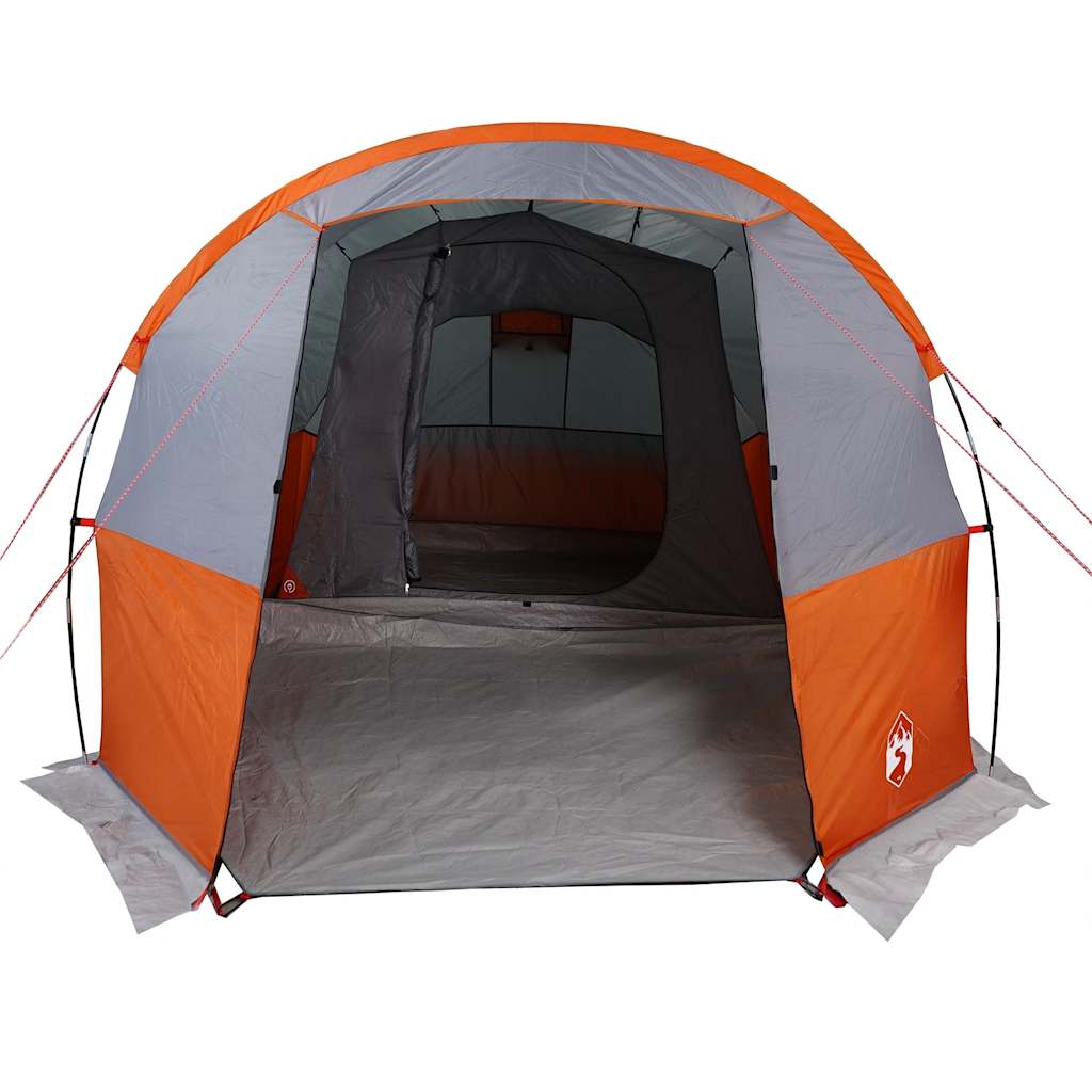 vidaXL Cort de camping tunel 4 persoane, gri/portocaliu, impermeabil vidaXL Cort de camping tunel 4 persoane, gri/portocaliu, impermeabil