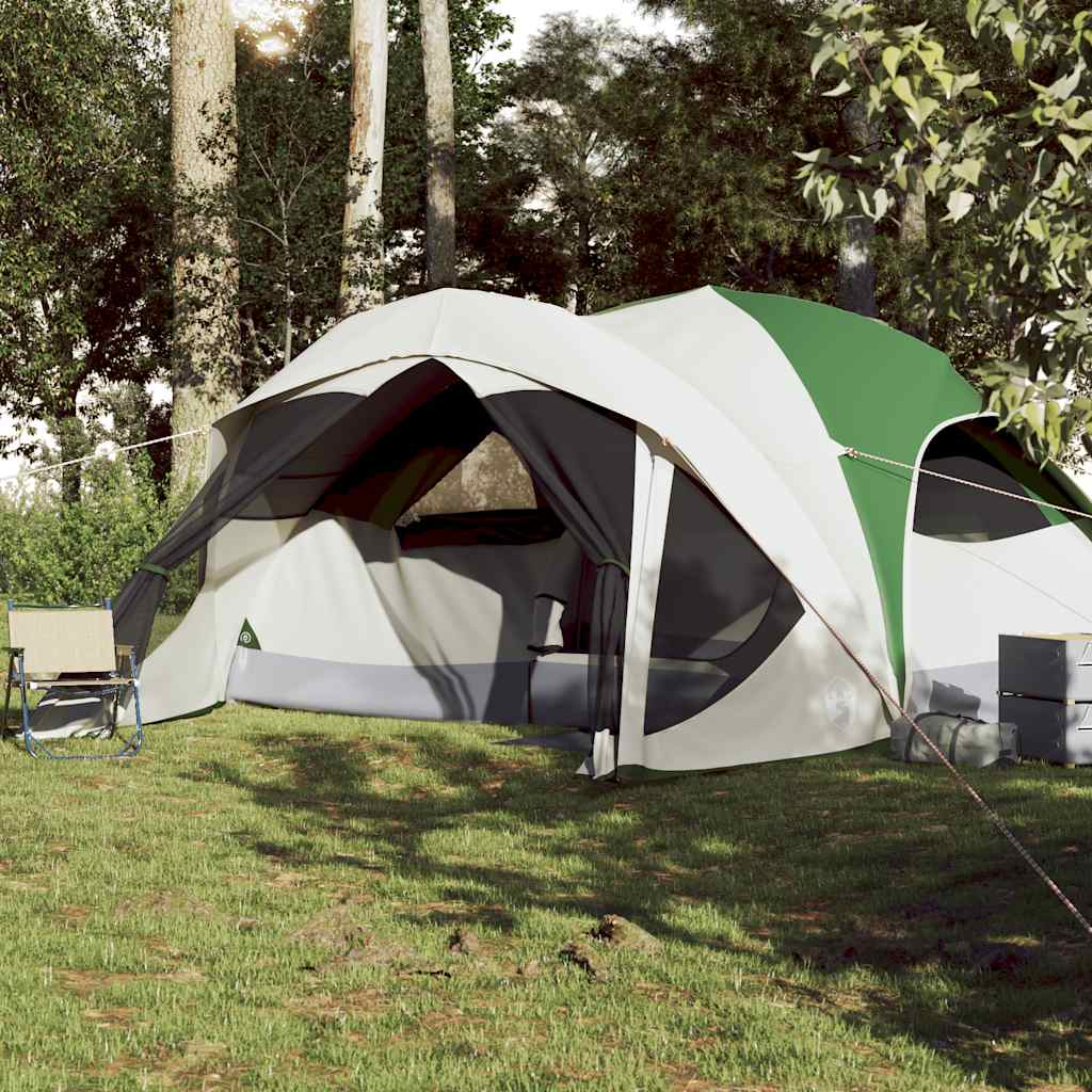 vidaXL Cort de familie pentru 6 persoane, verde, impermeabil vidaXL Cort de familie pentru 6 persoane, verde, impermeabil