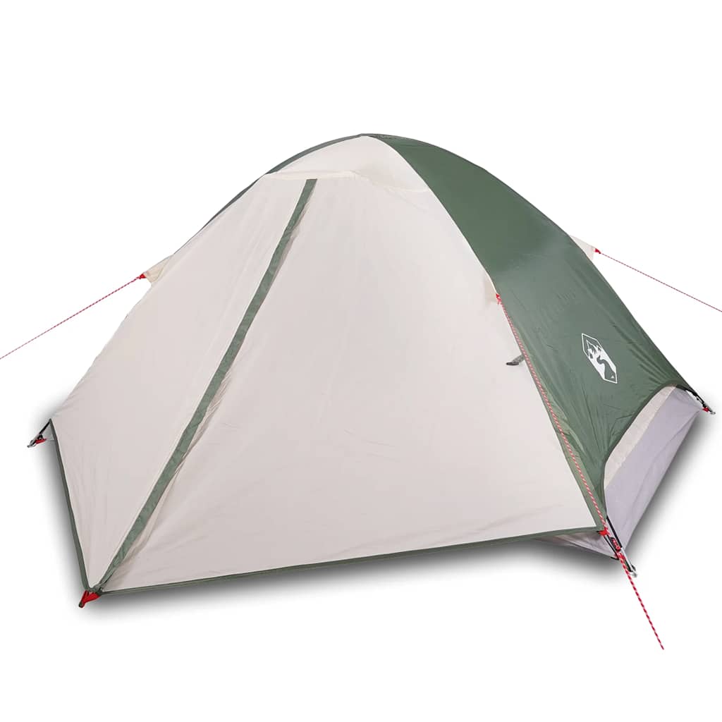 vidaXL Cort de camping cupolă pentru 4 persoane, verde, impermeabil
