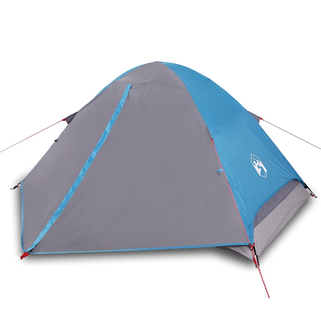 vidaXL Cort de camping cupolă pentru 4 persoane, albastru, impermeabil