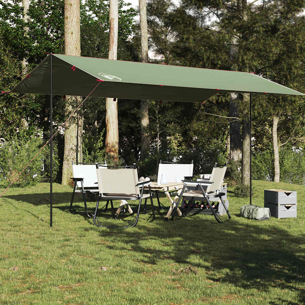 vidaXL Prelată de camping, verde, 500x294 cm, impermeabilă