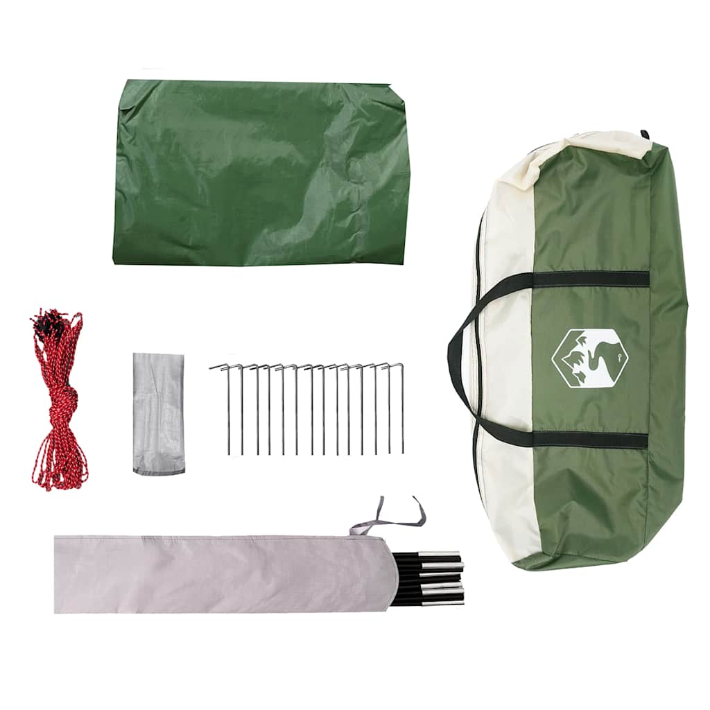 vidaXL Prelată de camping, verde, 460x305x210 cm, impermeabilă